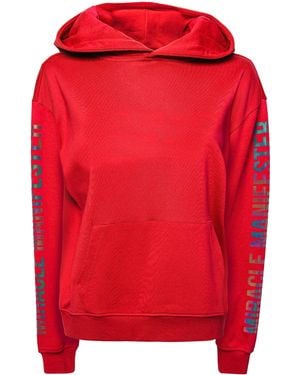 Miracles Manifester Money Tree Reflective Design Hoodie - Red