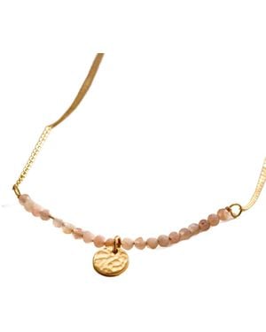 Posh Totty Designs Natural Semi Precious Beaded Necklace - Metallic