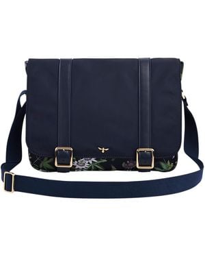 Fable England Passion Flower Satchel - Blue