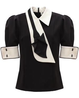 Julia Allert Statement Blouse With Collar And Cuffs - Black