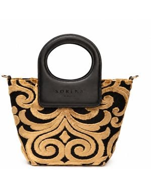 Sorena Cassandra Mini Statement Top-Handle Bag - Metallic