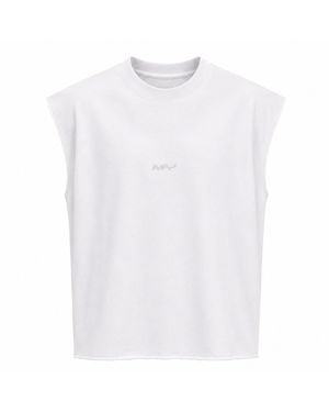 mysimplicated Oversized Sleeveless Tee - White