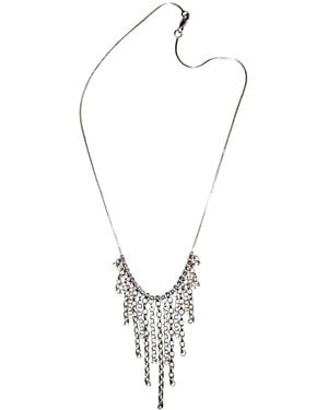 Tg-Jewellery by Tamara Gervasio Rain Drop Chain Necklace – Handcrafted Recycle Sterling - Metallic
