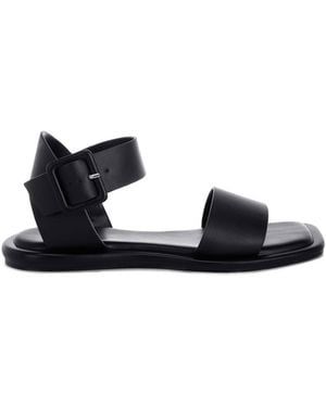 Rag & Co Tayana Chunky Buckle Strap Flats - Blue