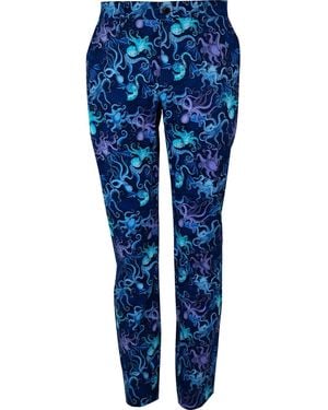lords of harlech Charles Octopus Party Trousers - Blue