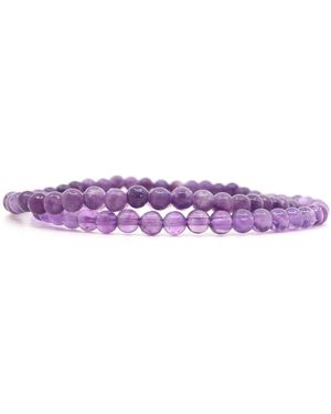 Shar Oke Amethyst & Lepidolite Beaded Bracelet - Purple