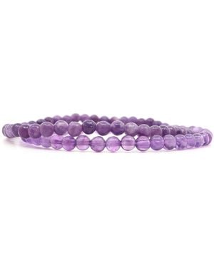 Shar Oke Amethyst & Lepidolite Beaded Bracelet - Purple