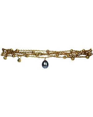 Marquise Swim Necklace - Metallic