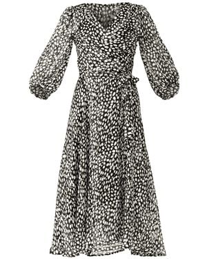 SACHA DRAKE Cloudland Wrap Dress - Gray