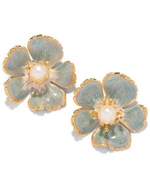 The Pink Reef Small Hand Painted Floral - Metallic