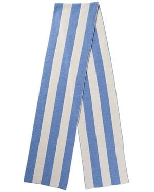 Kinalba University Stripe Cashmere Scarf - Blue