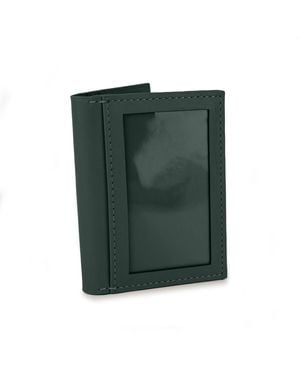 godi. Handmade Leather Id Window Wallet - Green