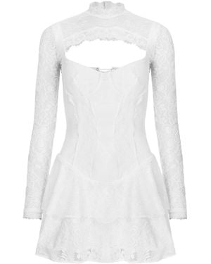 OW Collection Nori Corset Mini Dress - White