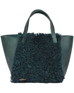 Owen Barry Shearling Grab Bag Seahorse - Green
