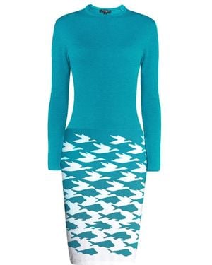 Rumour London Sea & Sky Knitted Jacquard Dress - Blue