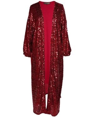 Jennafer Grace Rouge Eternal Sequin Cocoon Jacket - Red