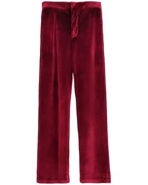 Ats the Label Ulla Velvet Long Trousers - Red