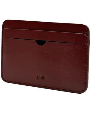 godi. Handmade Full Grain Cow Leather Cardholder - Red