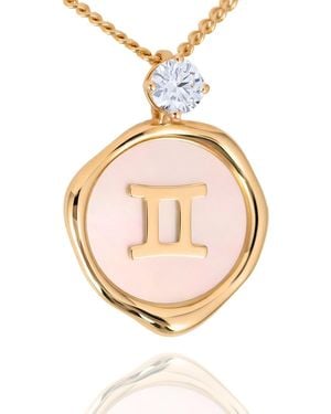 Hinch & Liu Gemini Zodiac Necklace - Metallic