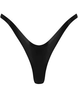 Elissa Poppy Latex G-String - Black