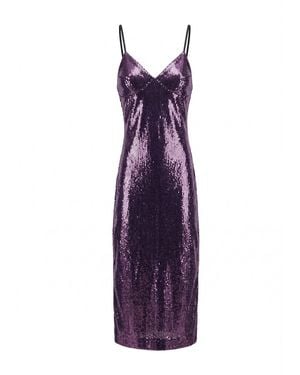 Belsize25 Mayfair Series — Heavy Sequinned Dress - Purple