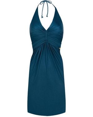 Chic by Lirette Short Halter Dress Natural - Blue
