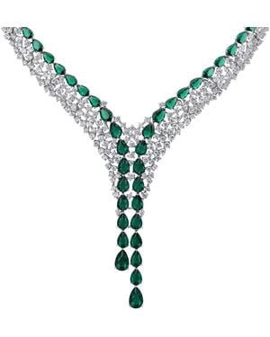 LÁTELITA London Baroness Statement Necklace Emerald - Blue