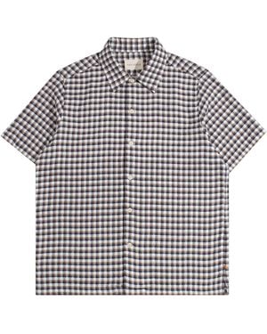 Far Afield Busey Dobby Woven Check Shirt - Grey