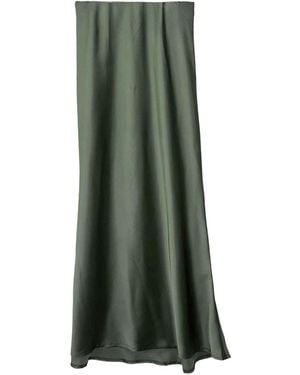 L2R THE LABEL Satin Amal Slip Skirt - Green