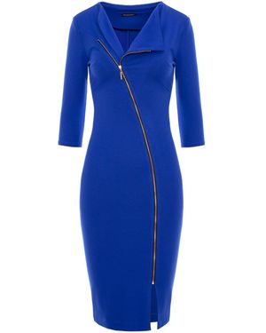 ROSERRY Chelsea Zipped Jersey Midi Dress - Blue