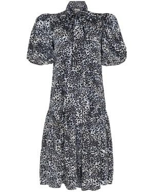 Lisa The Label Plum Blossom Shirt Dress - Grey