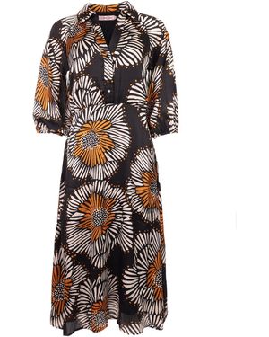 Traffic People Holding On Floral Fusion Midi Dress - Multicolour