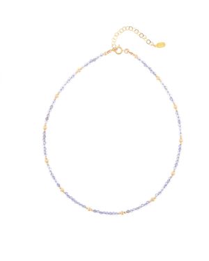 Inari Jewellery Celestial Choker Necklace Iolite Gemstone - White