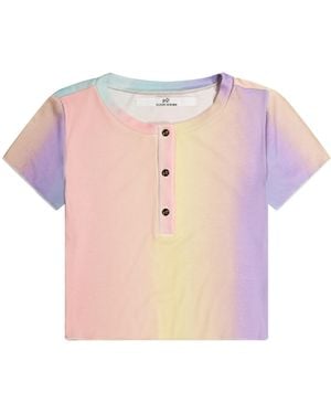 Cloud Haven Dainty Tee With Logo Buttons - Pink