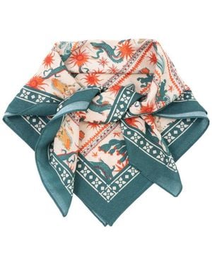 Saachi Cactus Bloom Bandana - White