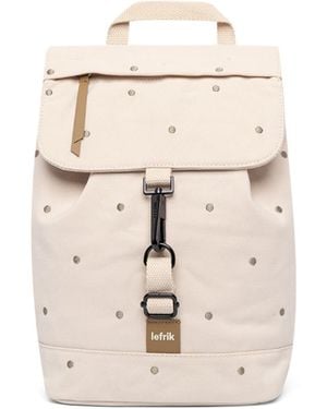 Lefrik Kaut Mini Backpack Ecru Dots - Natural