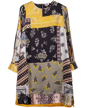 Niza Mia Patchwork Dress - Multicolor