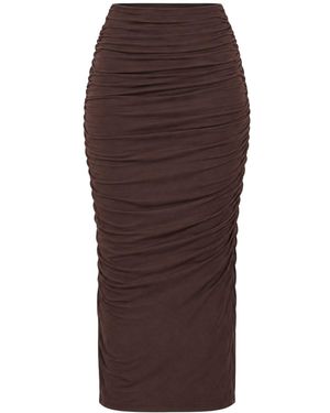 Alia Studio Adore Midi Skirt - Brown