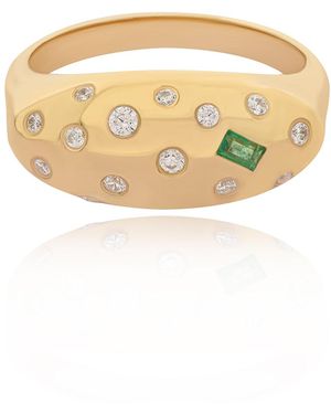 The Jewelz Eraya Zest Signet Statement Ring - Metallic