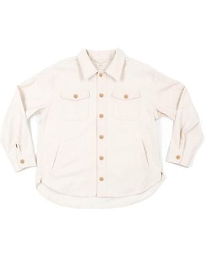 Ariko Cream Bucky Split Hem Shirt Jacket - Natural