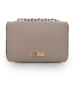 Apatchy London Neutrals The Grace Mocha Leather Bag - Grey