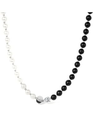 Freqnc Atelier Ouroboros Onyx & Pearl Choker - Metallic