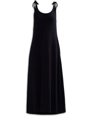 REISTOR Tie-Detail Maxi Dress - Black