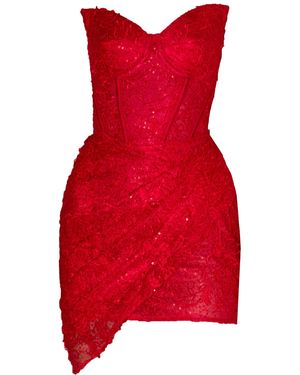 Angelika Jozefczyk Mini Lace Dress Catrice - Red
