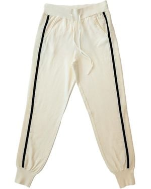 Circular Path Neutrals Double Stripe Jogger - Natural