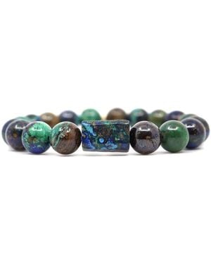 Shar Oke Azurite Chrysocolla & 14K Solid Bracelet - Green