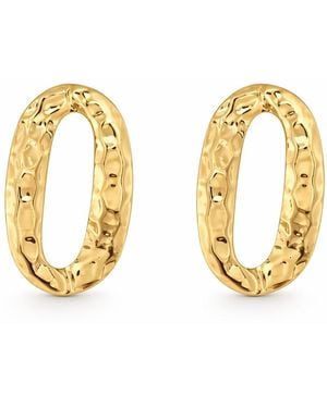 Hye Jane Jewelry Rue Hammered Oval Earrings - Metallic