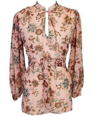 Jennafer Grace Clara Bishop Sleeve Blouse - Pink