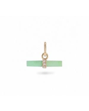 Zohreh Chrysoprase T-Bar Pendant 9K - Green