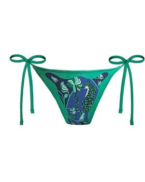 Jessie Zhao New York Verdant Wild Reversible Tie Side Bottom - Green